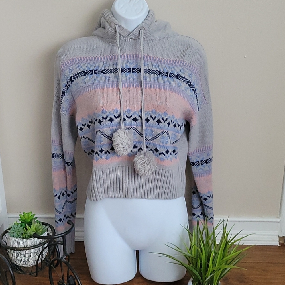 Gray Crop sweater size S